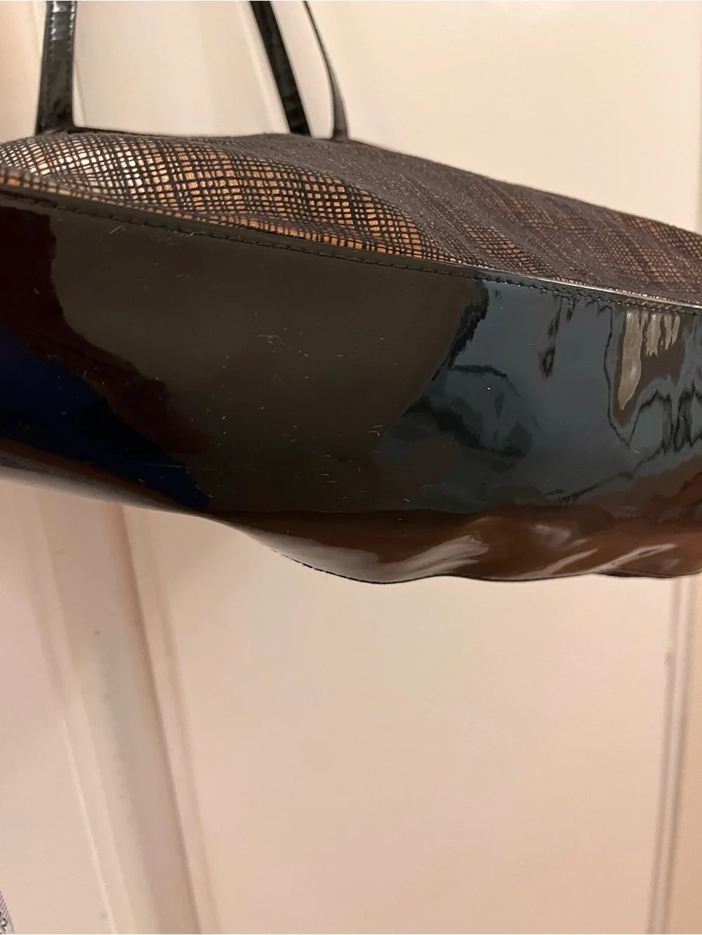 Saks Fifth Avenue Bronze & Black Metallic Tote